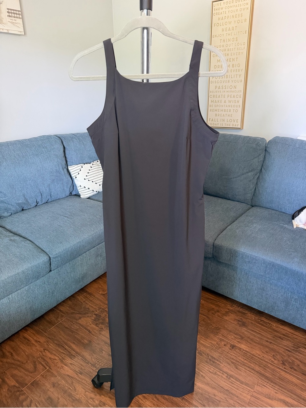 Classic Black Square-Neck Maxi Dress